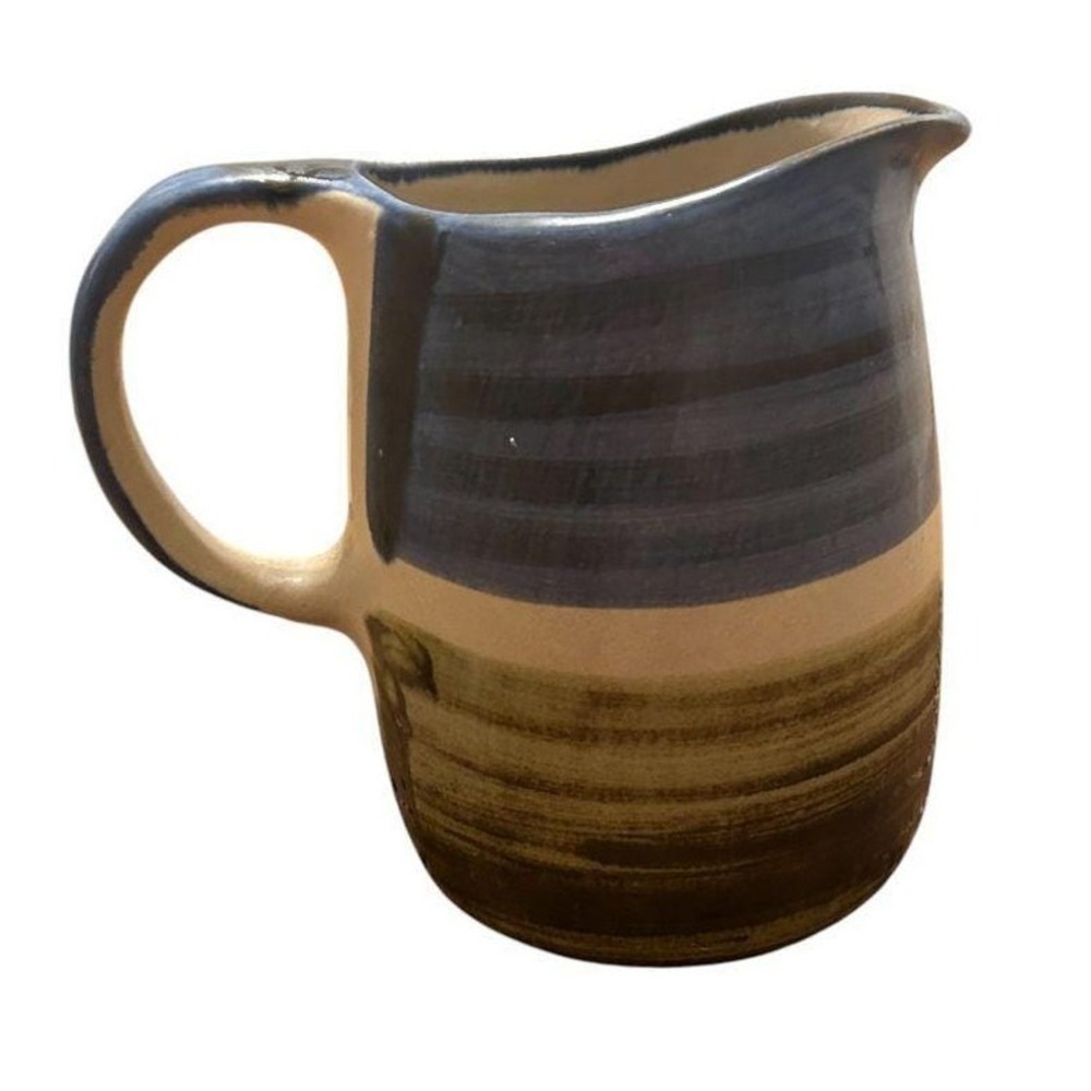 Chatham Potters USA 7" Blue Green Cottage numbered pitcher hostess gift dining